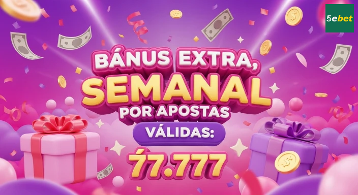 5ebet — elemento que ancora a identidade visual, com ênfase em benefício imediato, pensado para aumentar a permanência